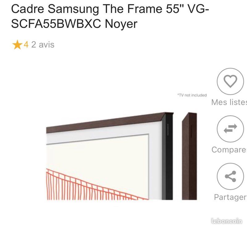 Cadre the frame TV QLED 2022 couleur Noyer (image 2)