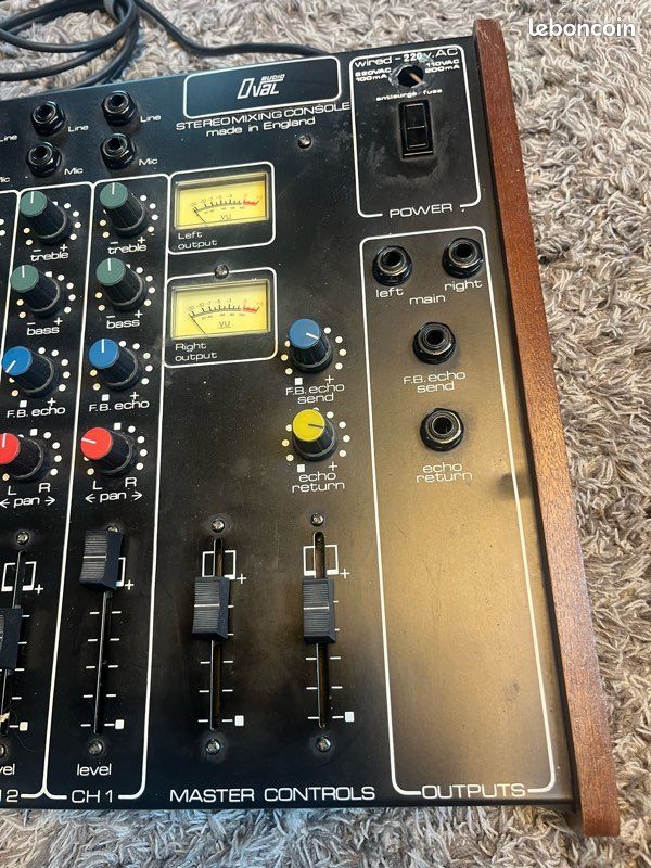 Console de mixage vintage Audio Oval – Made in England – 12 voies (image 5)