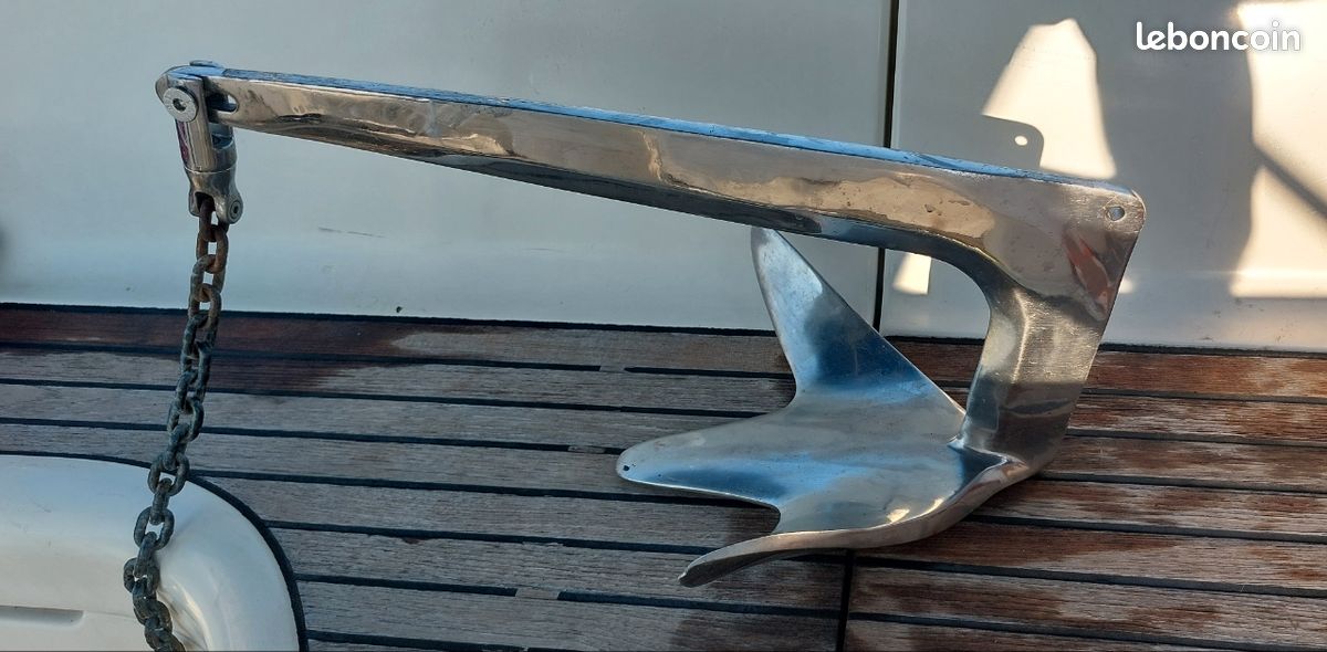 Ancre Type Bruce En Inox 316 – 7,5 Kg – Polissage Miroir 6K – Résistance Marine – Pour Bateaux Et Mouillages