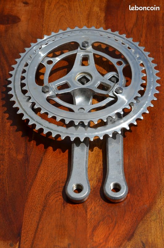 Pédalier Stronglight 107 52-42 172,5 Mm - Vélo Course Eroica - Alu Argenté
