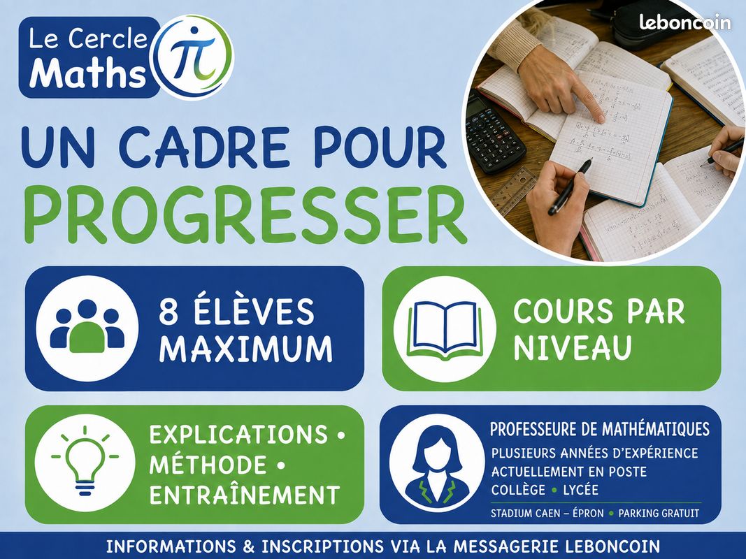 Cours de maths en petits groupes – Collège et lycée – Épron/Caen (image 2)