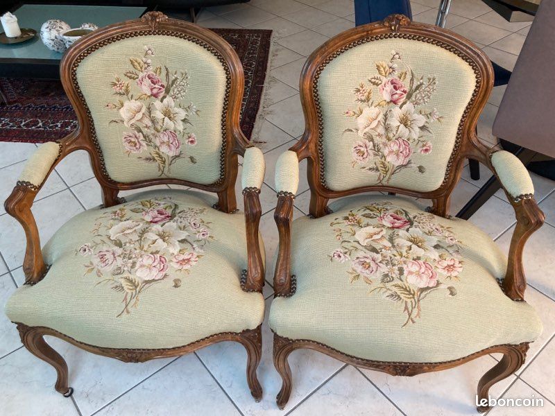 Fauteuils style Louis XV (image 1)