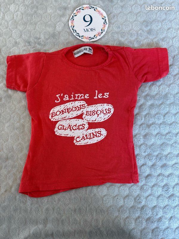 Lot 4 t-shirts fille - 9 mois (image 14)