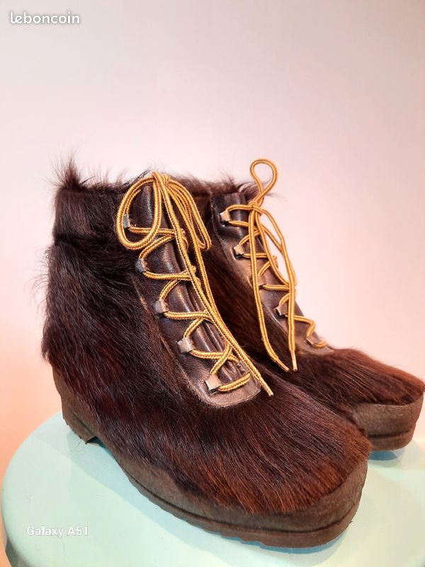 Bottines hiver fourrures vintage année 70 (image 5)