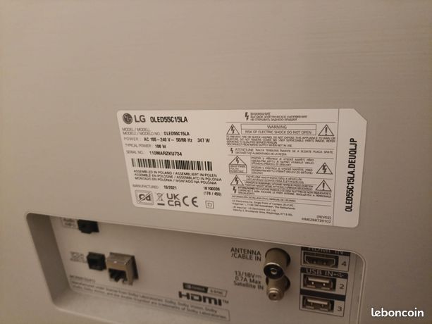 TV LG OLED55C15LA 55' 4K OLED – Pour Pièces Détachées (Ne Fonctionne Pas)