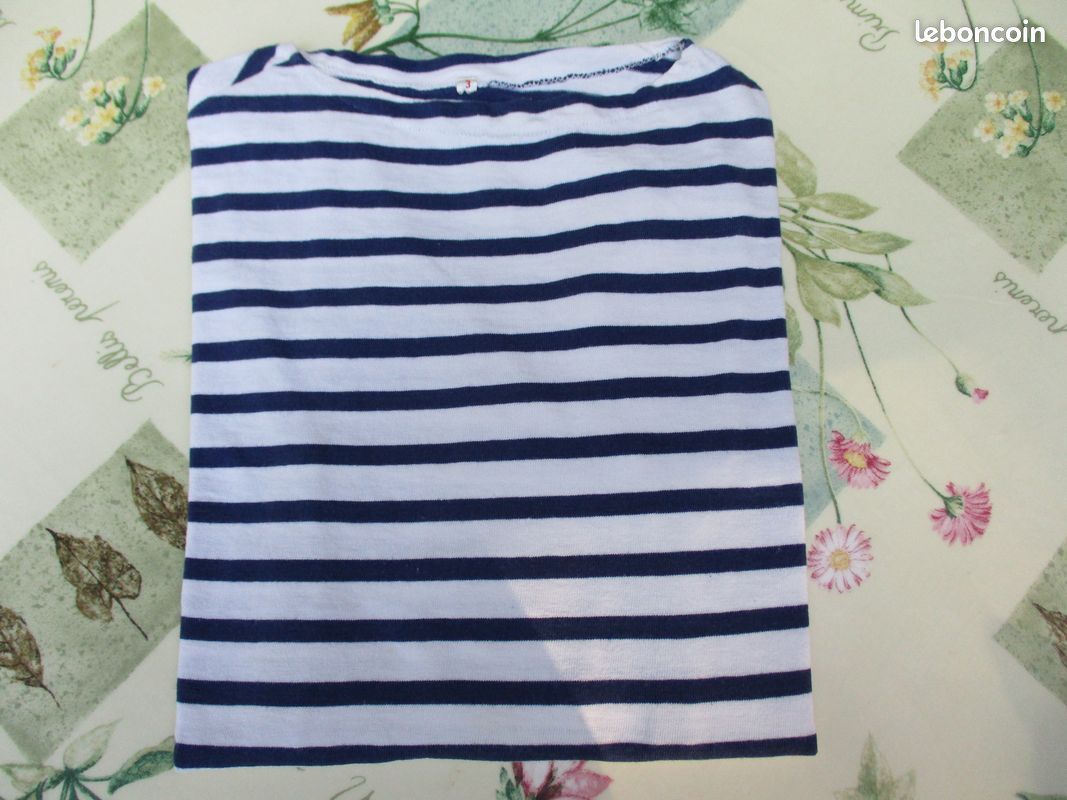 Tee-shirt marin manches longues taille 38 (image 2)