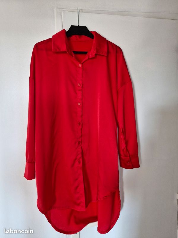Robe blouse rouge T.Unique (image 1)