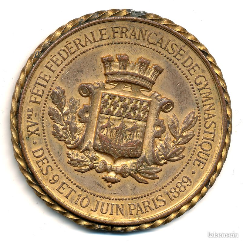 Médaille Française Ancienne 1889 - Bronze - Fête Fédérale De Gymnastique - Bel état