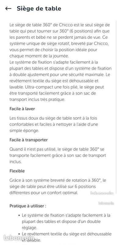 Siège de table 360° Chicco avec housse de transport (image 6)
