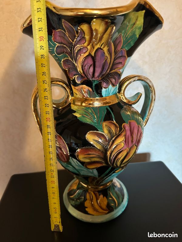 Grand Vase Vintage En Corde - Style Audoux Minet - Hauteur 39,5 Cm - Déco Bohème