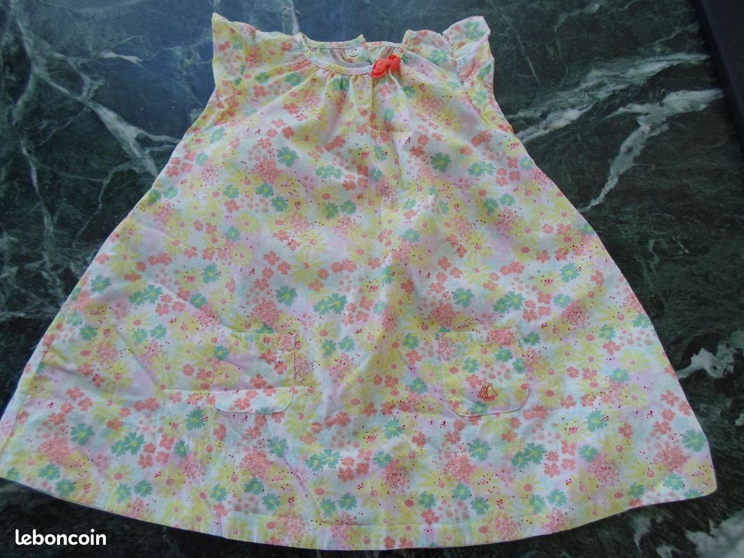 Robe coton Petit Bateau 18 mois (image 1)