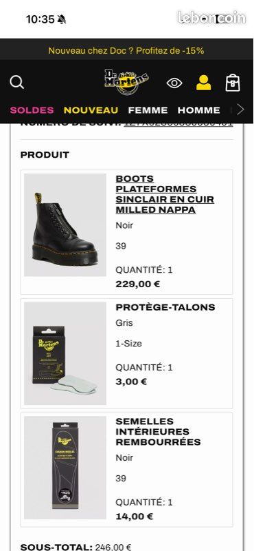 Chaussures Dr. Martens Sinclair – Taille 39 – Excellent état (image 7)