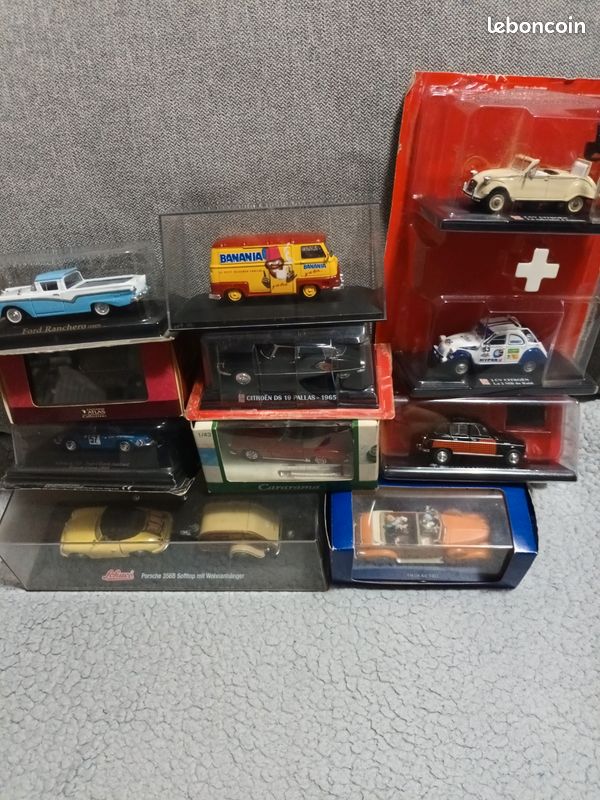 Lot de 4 Voitures Miniatures Citroën Volkswagen Ford Opel 1/43 CC1-2-3