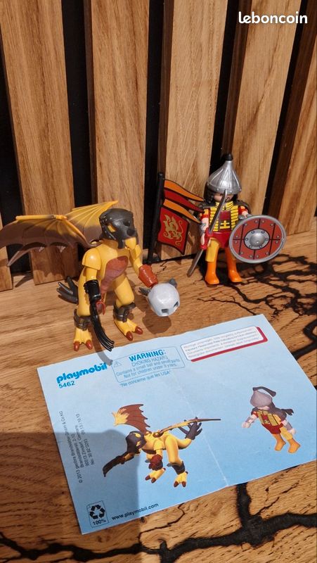 Playmobil 5462 Dragon de pierre avec guerrier (image 1)