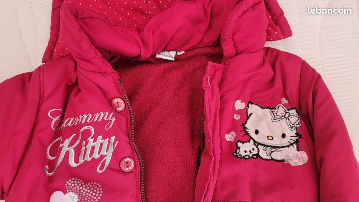 Veste Rose Hello Kitty Pour Fille Taille 10 Ans - Marque TU - Occasion Très Bon état