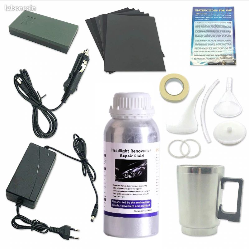 Kit De Rénovation Optiques Voiture SOPOTUTU - Atomiseur Phares Avec Adaptateur Allume-Cigare