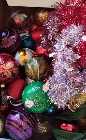 Boule De Noël Vintage Ancienne - Décoration Rétro Française