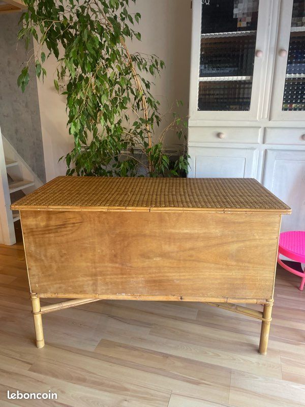 Bureau rotin vintage (image 2)