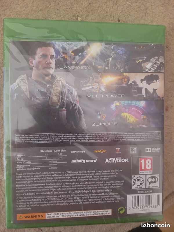 Jeu Call Of Duty Infinite Warfare Pour Xbox One - Neuf Sous Blister, Version FR