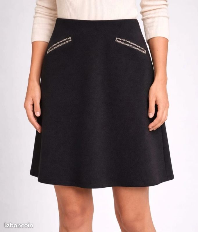 Jupe noir luizon taille 2 soit du M (image 1)
