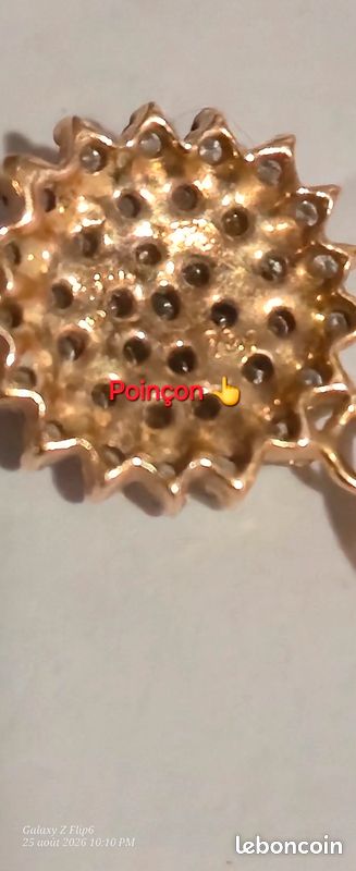 Pendentif vient d'Inde Or 18ct, pavé des diamants (image 1)
