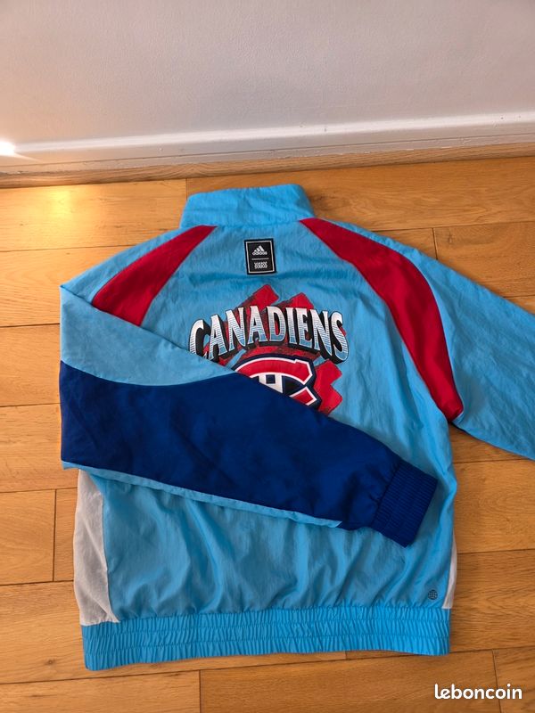 Veste adidas Canadiens de Montréal Powder Blue Reverse Retro 2.0 - Veste boutonnée (image 5)