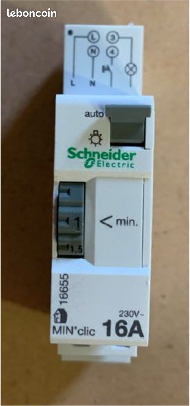 Minuterie - SCHNEIDER ELECTRIC - DUOLINE MIN'CLIC - 16A - 230V - 1 à 7