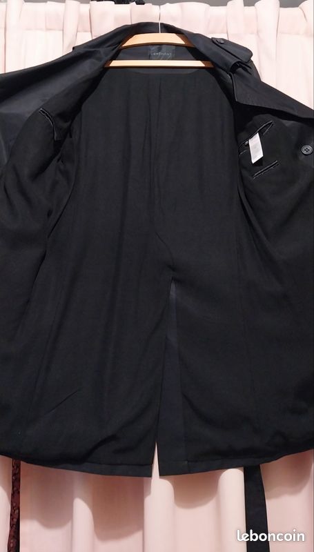 Trench homme noir 44/46 (image 14)