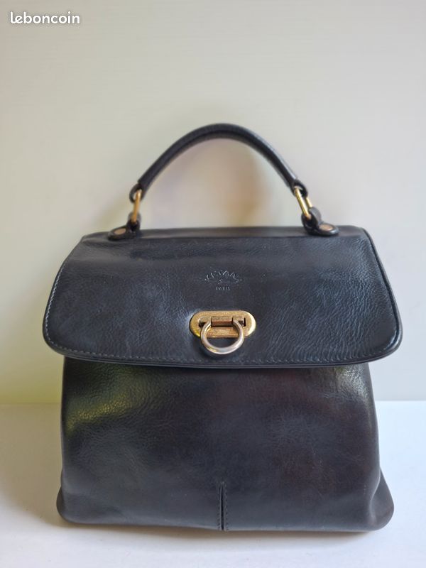 Sac à main cuir KATANA , 3 compartiments, avec poignée. Vintage (image 2)