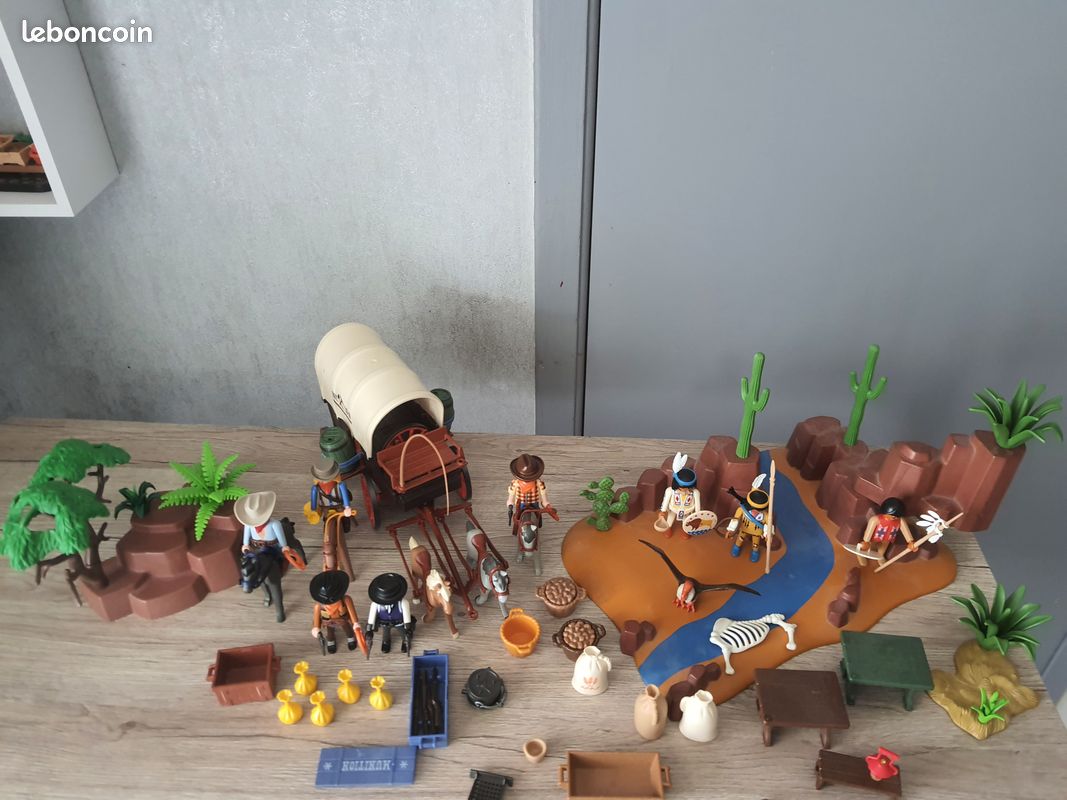 PLAYMOBIL LOT WESTERN/ATTAQUE Des Indiens Vintage Diligence Cowboy EUR 30,00 - PicClick FR