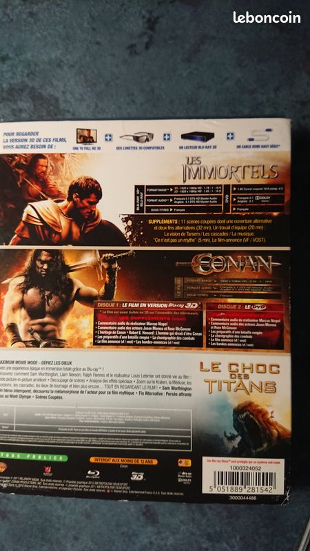 Coffret Blu-ray 3D : Les immortels - Conan - Le choc des titans (image 2)