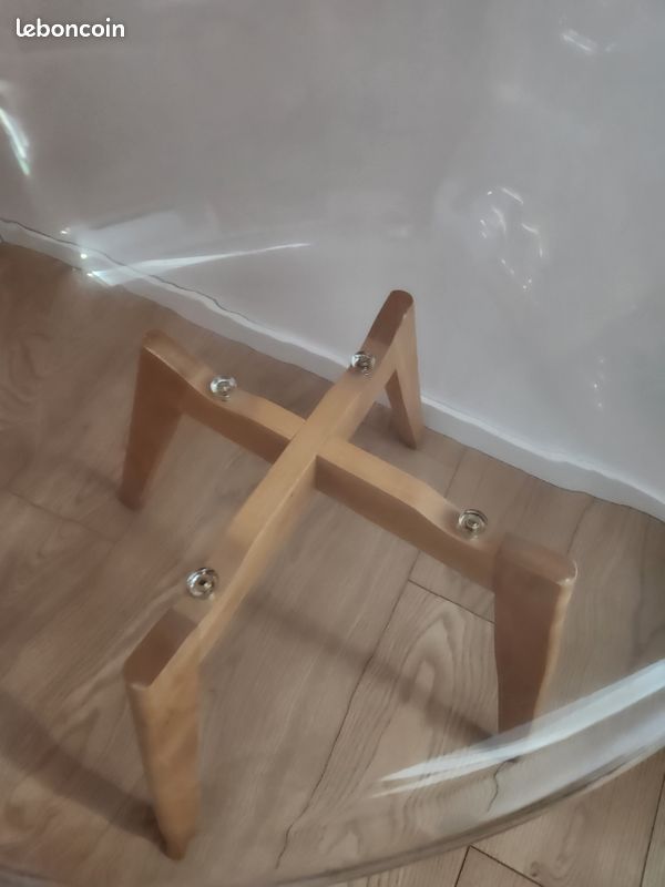 Lot de deux fauteuils chaises transparentes scandinaves (image 5)