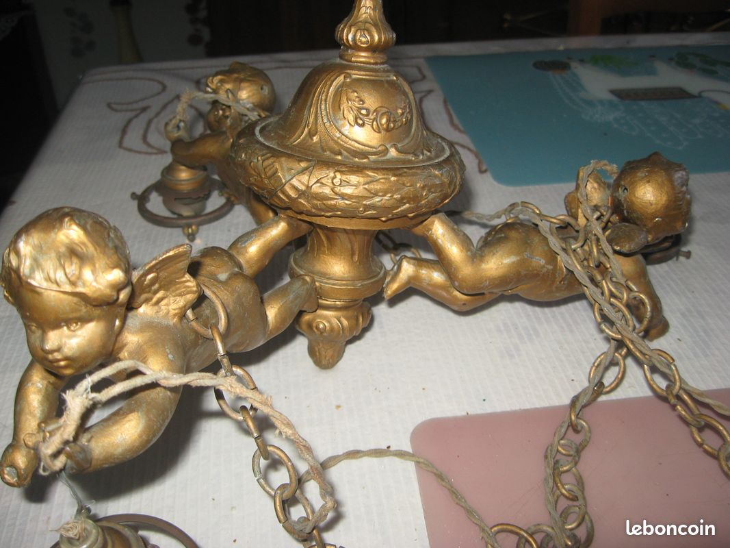 Ancien lustre 3 putti (image 5)