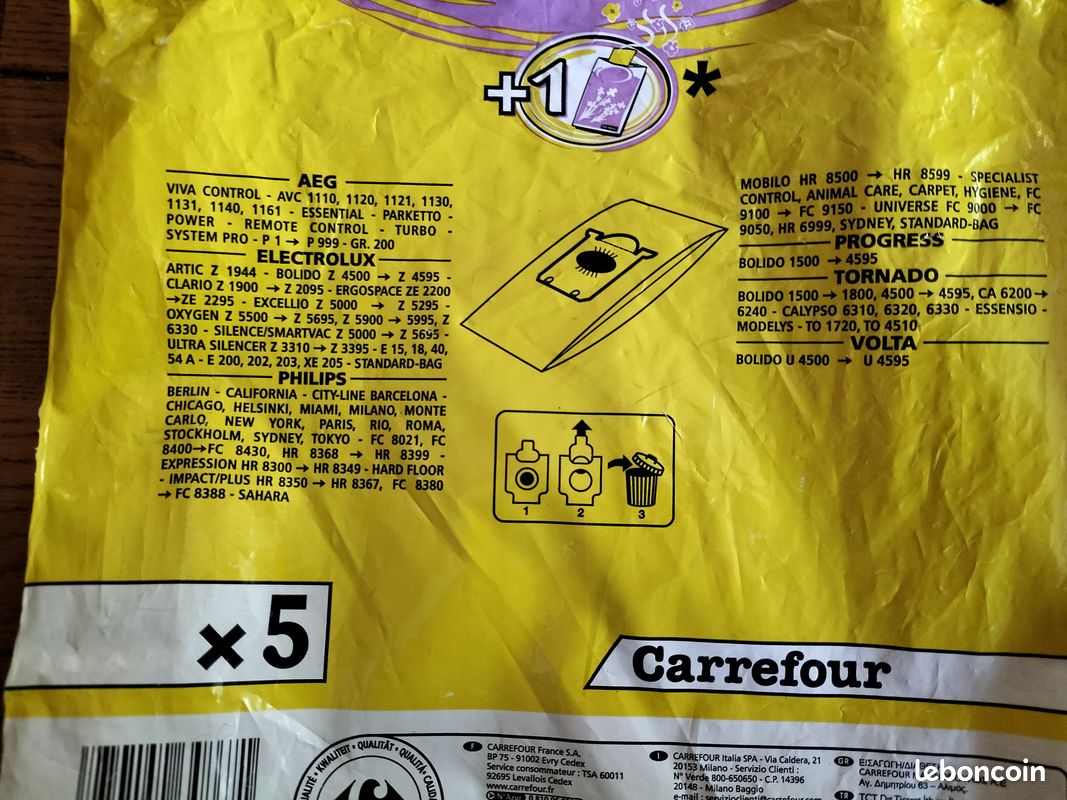 8 SACCHETTI ASPIRAPOLVERE HUGIN / HYUNDAI / TORNADO / SINGER /BULLIT / EL 19 - Foto 4