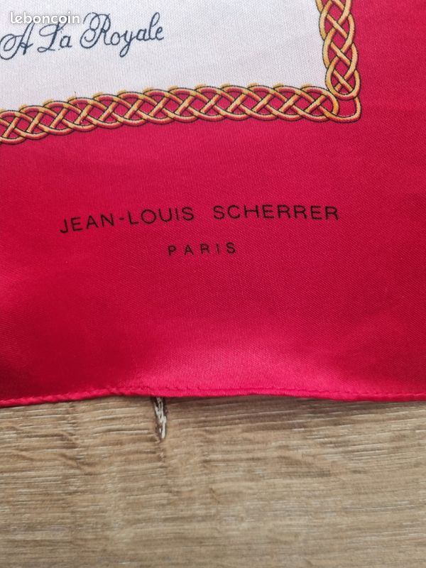 Écharpe Jean-Louis Scherrer Paris vintage des années 1980