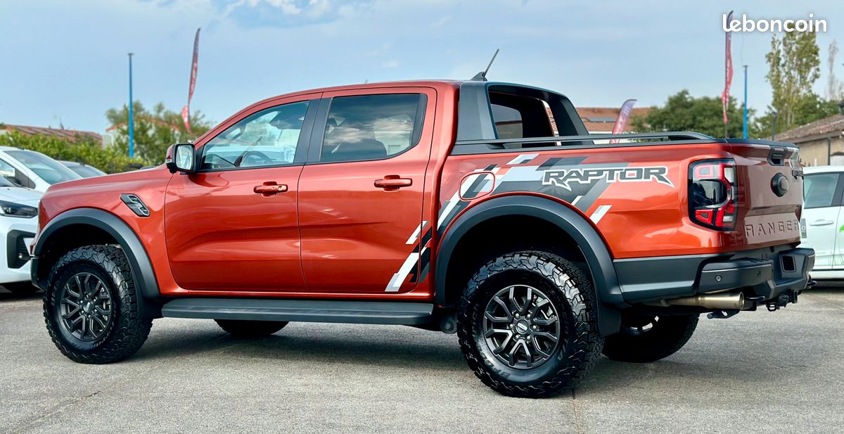 Ford Raptor 3,0 ECOBOOST 292CV DOUBLE CABINE GPS CARPLAY + CAMERA 360° + ATTELAGE + HIFI B&O + RIDEAU DE BENNE (image 8)