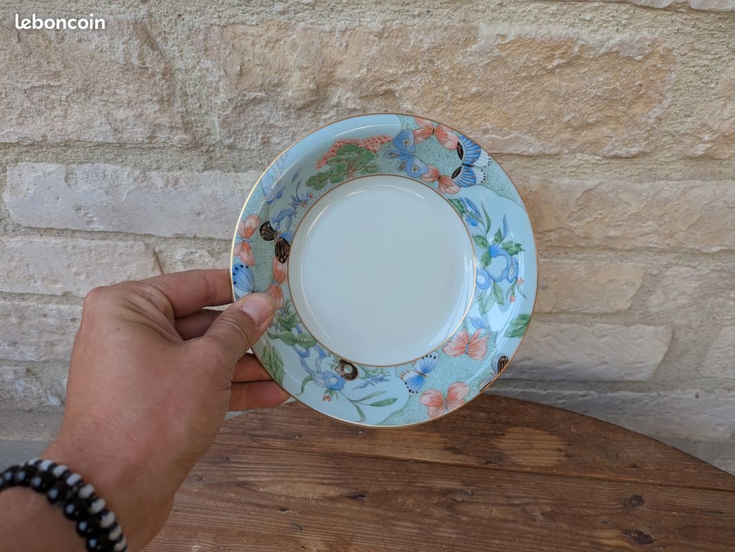 Assiette creuse en porcelaine Haviland Limoges France modèle Madoura 18.5cm - Vaisselle ancienne vintage (image 9)