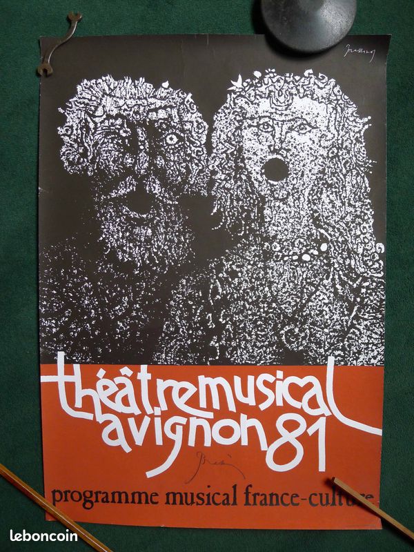 Affiche sérigraphiée Mario Prassinos signée (image 1)