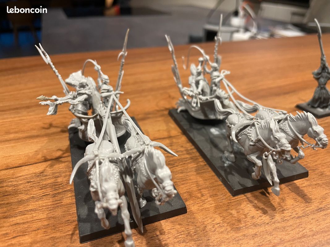 3x Gardes Noirs Elfes Noirs Warhammer - Métal Old World OOP - Bon état