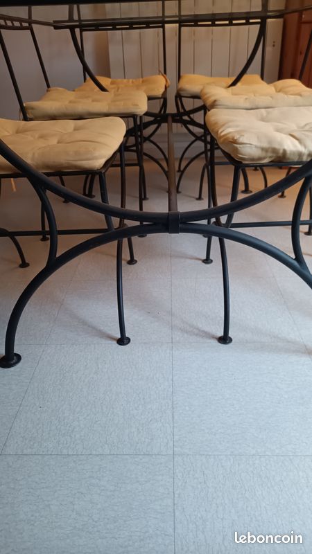 Ensemble table + chaise fer (image 2)