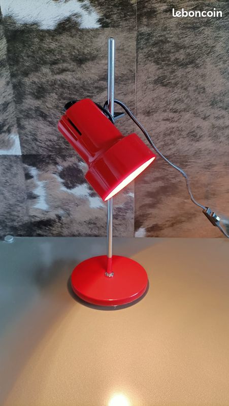 Lampe rouge pour table de nuit pop vintage (image 2)