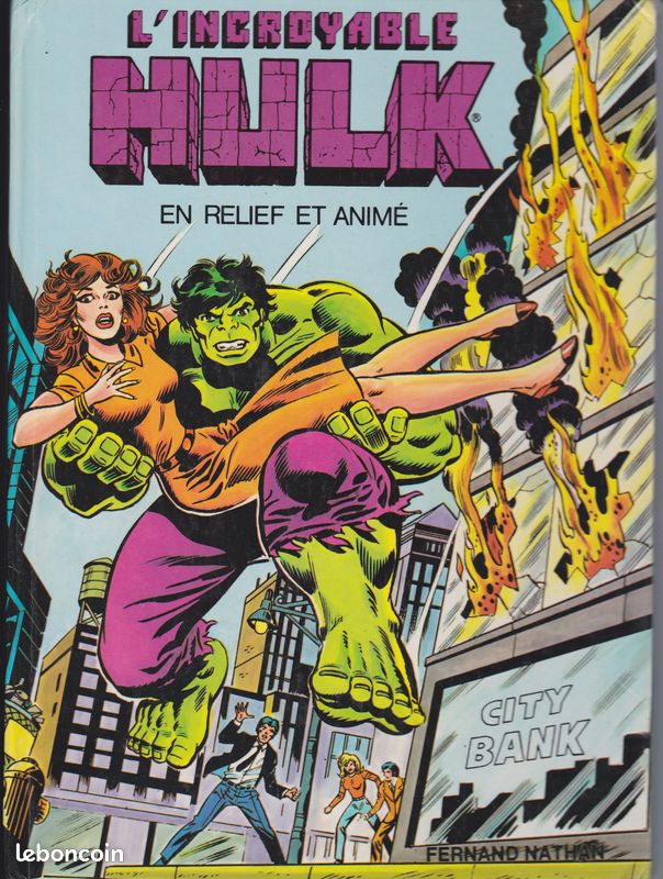 L'INCROYABLE HULK en relief et animé - 1981 (image 1)