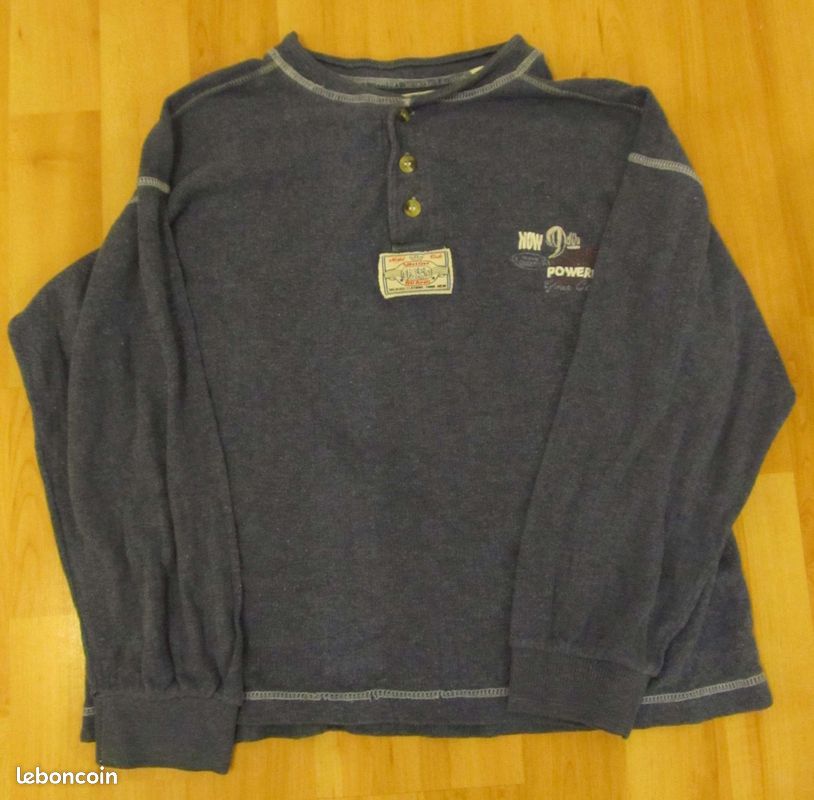 T-shirt à manches longues bleu marine taille 10 ans (image 2)