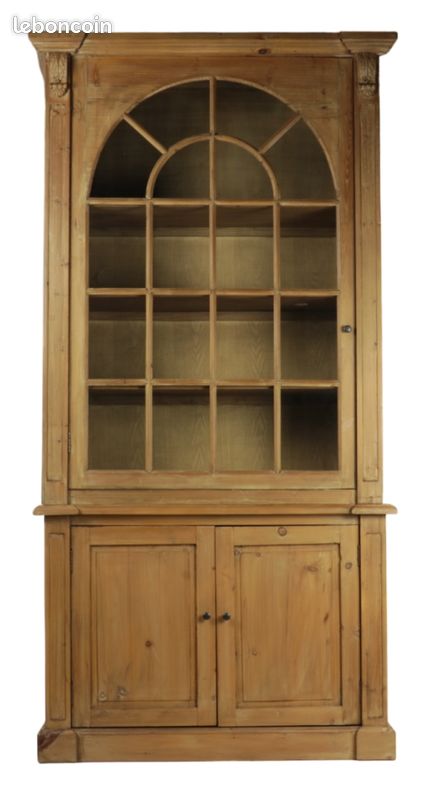 Buffet vitrine en bois Naturel - Livraison Offerte (image 2)