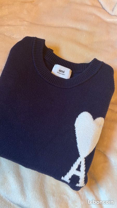 Pull ami paris bleu marine (image 1)
