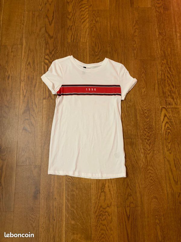 Teeshirt blanc inscription 1996 taille XXS H&M - ISA3C (image 1)