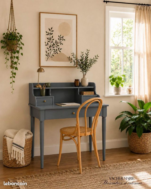 Bureau -secrétaire en pin massif et une idée de relooking (image 3)