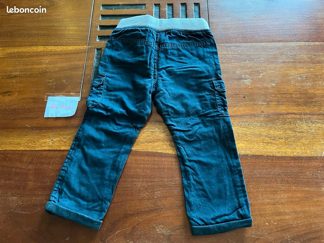 Pantalon doublé garçon bleu marine (Gémo) - 2 ans (image 2)