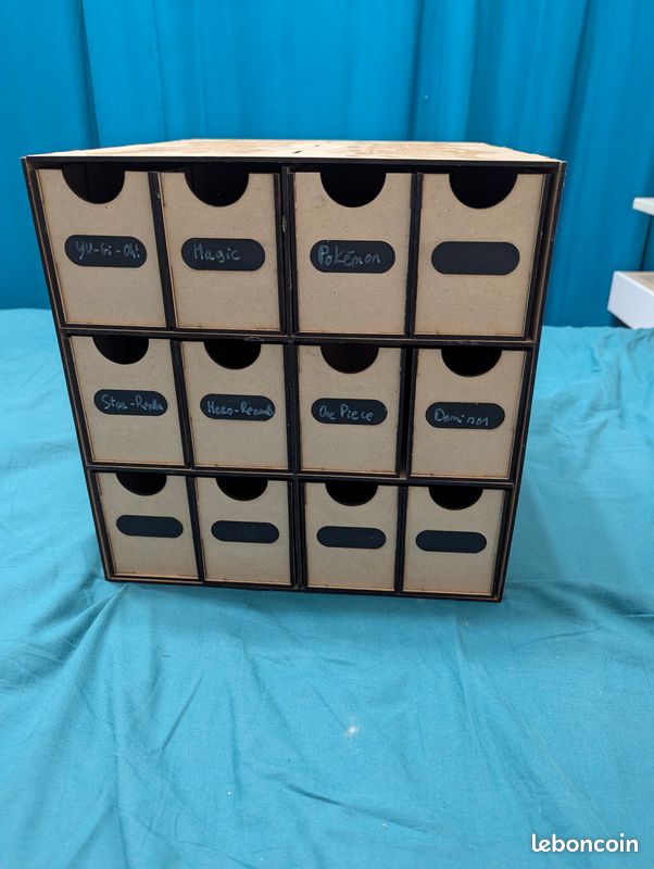 Boîte / Armoire à tiroirs compatible Kallax – Rangement idéal pour jeux de cartes et deckbuilding (image 3)
