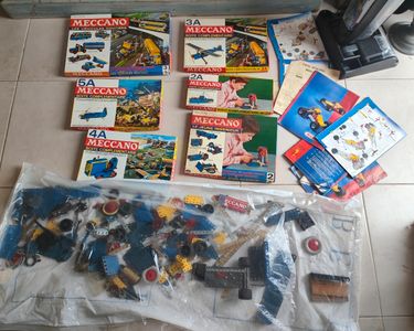 Ancien Petit Lot De Meccano Métal - France (Très Bon état)